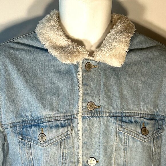 Sunrise Kingdom SZ L Denim jean jacket Sherpa Essential Western Timeless Ranch - Picture 5 of 10